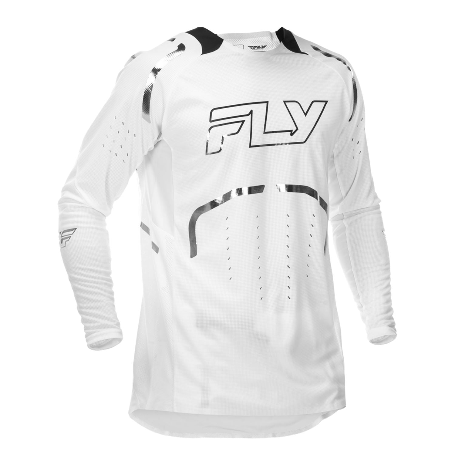 Fly Racing 2026 Motocross Jersey Evolution DST Flash White Silver